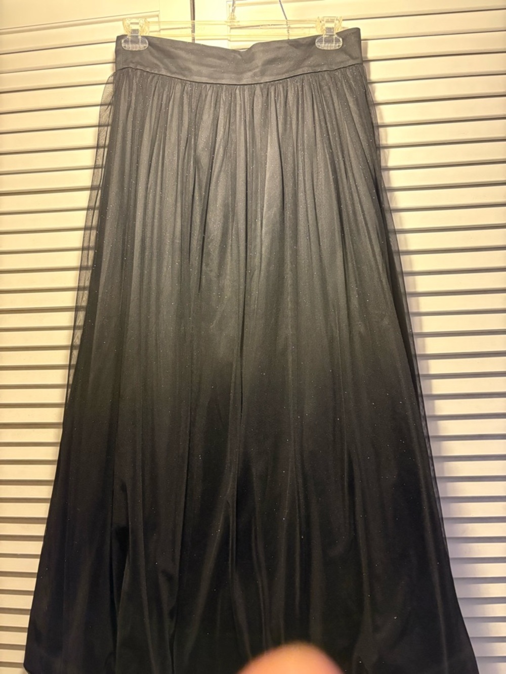 Eliza J Black Sparkle Tulle Overlay Ballerina Maxi Skirt Sz 10